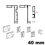 Immagine di telai fine ante interne mm 40 nero mm 1400x2700                                                                                           