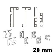 Immagine di telai fine ante esterna mm 28 argento mm 1400x2700                                                                                           