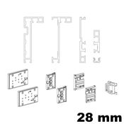 Immagine di telai fine ante esterna mm 28 bianco mm 1400x2700                                                                                           