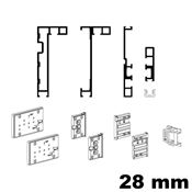 Immagine di telai fine ante esterna mm 28 nero mm 1400x2700                                                                                           