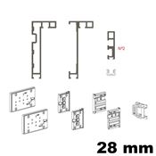 Immagine di telai fine ante interne mm 28 argento mm 1400x2700                                                                                           