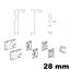 Immagine di telai fine ante interne mm 28 bianco mm 1400x2700                                                                                           