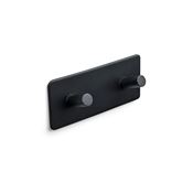 Immagine di ganci portasalviette nantes/2 nero op. c/biadesivo 3m                                                                                           