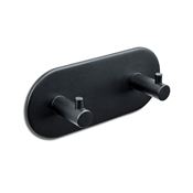 Immagine di ganci portasalviette tours/2 nero op. c/biadesivo 3m                                                                                           
