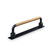 Immagine di maniglie asissi mm 128 lisce nero op./chiaro                                                                                            