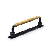 Immagine di maniglie asissi mm 128 avvolte nero op./chiaro                                                                                            