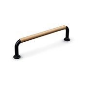 Immagine di maniglie burano mm 128 lisce nero op./chiaro                                                                                            