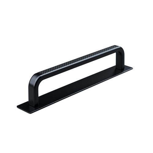 Immagine di maniglie gardone mm 128 goffr. nero op.                                                                                            