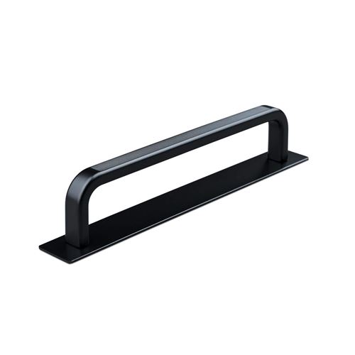 Immagine di maniglie gardone mm 128 rigate nero op.                                                                                            