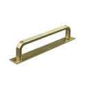 Immagine di maniglie gardone mm 128 rigate oro sat.                                                                                            