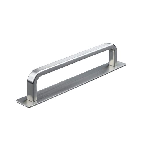 Immagine di maniglie gardone mm 128 rigate nich. sat.                                                                                            
