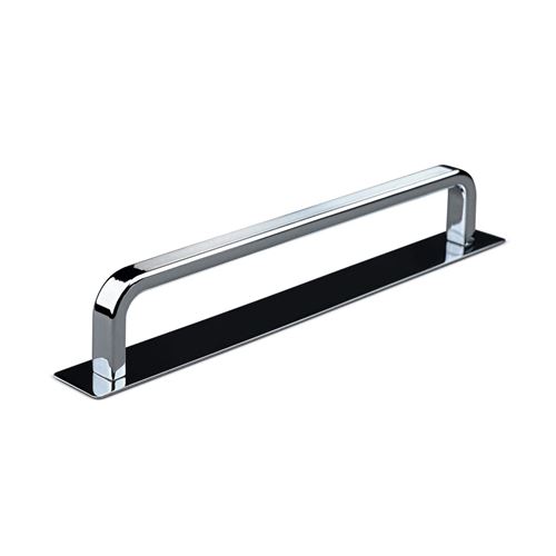 Immagine di maniglie gardone mm 160 rigate cromo l.                                                                                            