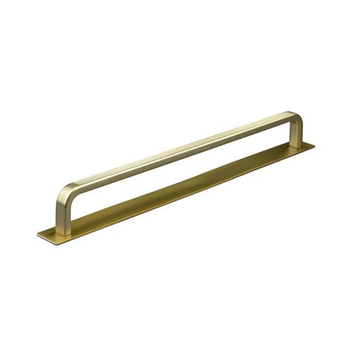 Immagine di maniglie gardone mm 224 rigate oro sat.                                                                                            