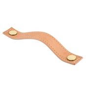 Immagine di maniglie aviano mm 128 oro/chiaro cuoio                                                                                           