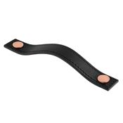 Immagine di maniglie aviano mm 128 rame/nero cuoio                                                                                           