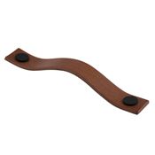 Immagine di maniglie levanto mm 128 nero/scuro cuoio                                                                                           