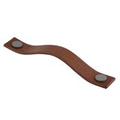 Immagine di maniglie levanto mm 128 grigio/scuro cuoio                                                                                           