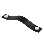 Immagine di maniglie levanto mm 128 bianco/nero cuoio                                                                                           