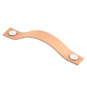 Immagine di maniglie levanto mm 128 bianco/chiaro cuoio                                                                                           