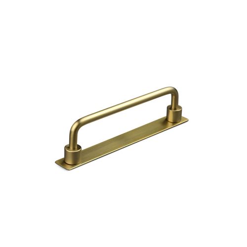 Immagine di maniglie limone mm 128 oro sat.                                                                                            