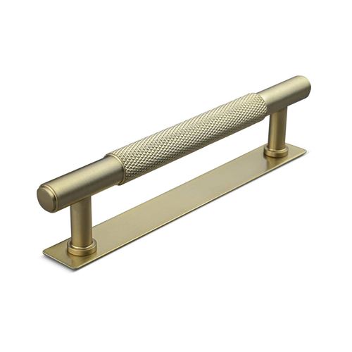 Immagine di maniglie salo mm 128 goffr. oro sat.                                                                                            