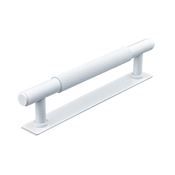 Immagine di maniglie salo mm 128 goffr. bianco op.                                                                                            