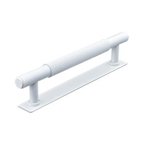 Immagine di maniglie salo mm 128 goffr. bianco op.                                                                                            