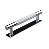 Immagine di maniglie salo mm 128 rigate cromo l.                                                                                            