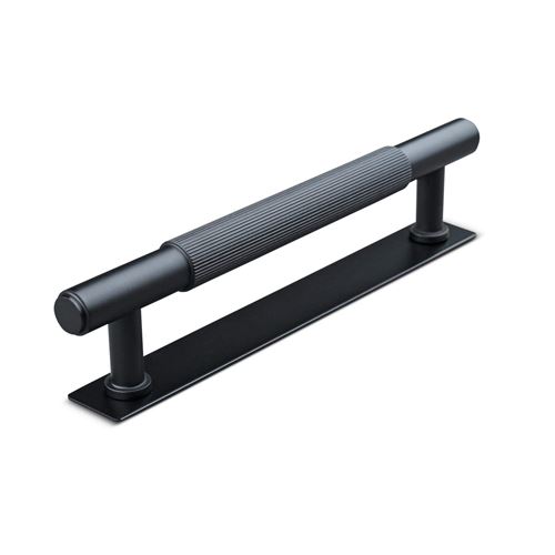 Immagine di maniglie salo mm 128 rigate nero op.                                                                                            