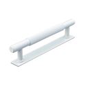 Immagine di maniglie salo mm 128 rigate bianco op.                                                                                            