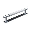 Immagine di maniglie salo mm 160 rigate argento                                                                                            
