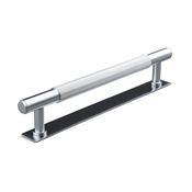 Immagine di maniglie salo mm 160 rigate argento                                                                                            