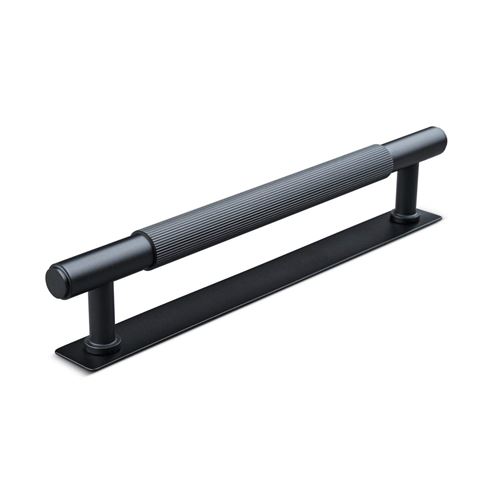 Immagine di maniglie salo mm 160 rigate nero op.                                                                                            