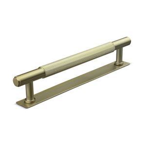 Immagine di maniglie salo mm 160 rigate oro sat.                                                                                            