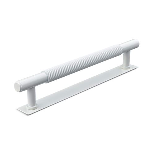 Immagine di maniglie salo mm 160 rigate bianco op.                                                                                            