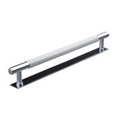 Immagine di maniglie salo mm 224 rigate argento                                                                                            