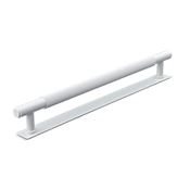 Immagine di maniglie salo mm 224 rigate bianco op.                                                                                            