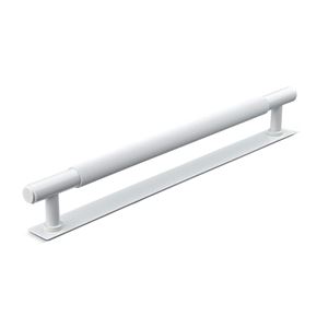 Immagine di maniglie salo mm 224 rigate bianco op.                                                                                            