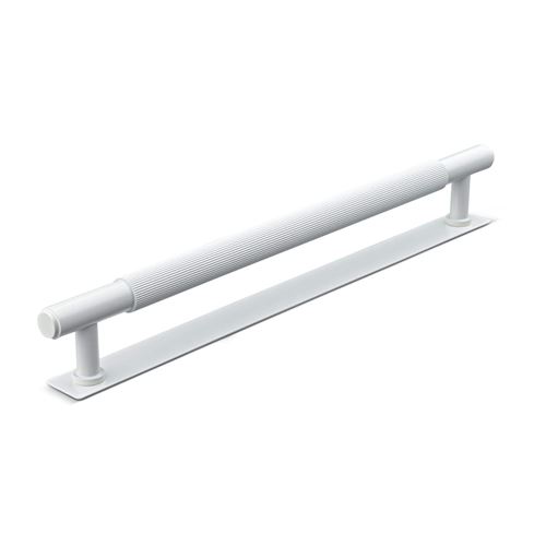 Immagine di maniglie salo mm 224 rigate bianco op.                                                                                            