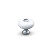 Immagine di pomoli tods ceramica bianco/argento                                                                                            