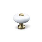 Immagine di pomoli tods ceramica bianco/oro sat.                                                                                            