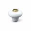 Immagine di pomoli verna ceramica bianco/oro sat.                                                                                            