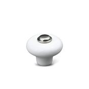 Immagine di pomoli verna ceramica bianco/nich. s.                                                                                            