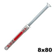 Immagine di tasselli duoxpand mm.  8 x  80 t prolungati c/vite - confezione da  50 pezzi