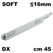 Immagine di guide quadro v6/16 soft cm 45 zinc. dx 30 kg - estrazione totale                                                                                           