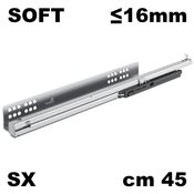 Immagine di guide quadro v6/16 soft cm 45 zinc. sx 30 kg - estrazione totale                                                                                           