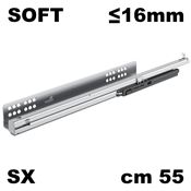 Immagine di guide quadro v6/16 soft cm 55 zinc. sx 30 kg - estrazione totale                                                                                           