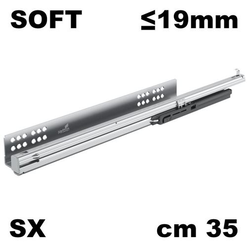 Immagine di guide quadro v6/19 soft cm 36 zinc. sx 30 kg - estr.totale                                                                                           