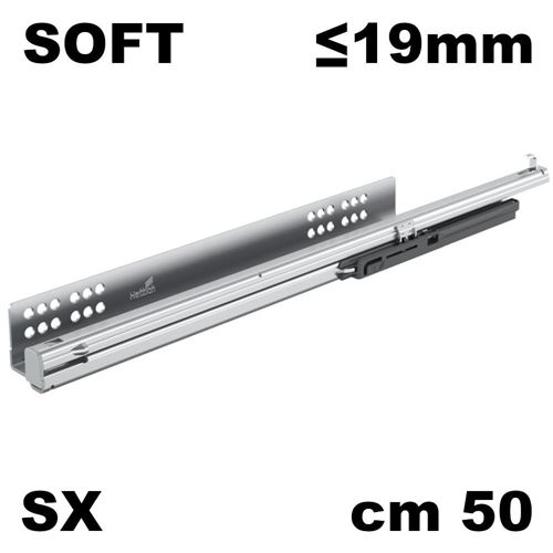 Immagine di guide quadro v6/19 soft cm 51 zinc. sx 30 kg - estr.totale                                                                                           