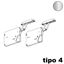 Immagine di snodi unico flap tipo 4 nichel set 1 anta s/gusci                                                                                           